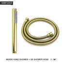 GobekUsa Brass Handheld Shower Head in Brushed Golden Finish