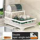 GobekUsa Kitchen Dish Drying Rack with Drainboard Organizer for Dinnerware and Utensils