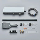 GobekUsa Grey Digital Shower Faucet Set 2-Way Mixer System for Bathroom with Hand Sprayer