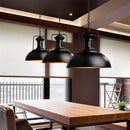 Vintage Black Metal Dome Pendant Light