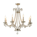 GobekUsa Crystal LED Chandelier: French Living Room Retro E14 Pendant Light for Home Decor