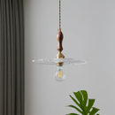 GobekUsa Cullet Glass LED Pendant Lamp with Walnut Copper Design for Living and Dining Room