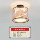 GobekUsa Lotus Chinese Chandelier Ceiling Lamp Simple Corridor Painting LED Lighting