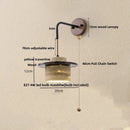 GobekUsa LED Wall Light Fixture Yellow Travertine Stone Modern Bedside Lamp