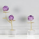 GobekUsa Crystal Flower Branch Desk Ornament