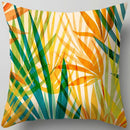 GobekUsa Blue Flower Leaves Pattern Pillowcase - Nordic Style Living Room Cushion Cover