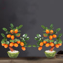 GobekUsa Jade Kumquat Tangerine Tree Bonsai: Handmade Chinese Decor Ornaments