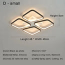 GobekUsa Black LED Chandelier Ceiling Light Remote Control Fixture for Living Room, Bedroom & Kitchen