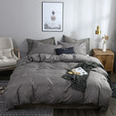 GobekUsa King Size Duvet Cover Set - Soft Grain Polyester, Plain Design - Queen Bedding