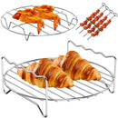 GobekUsa Double Layer Stainless Steel BBQ Skewers Holder - Kitchen Tool