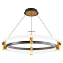 GobekUsa Black Ring LED Pendant Chandelier for Table Dining Living Kitchen Island Lighting