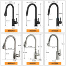 GobekUsa Brushed Nickel Pull Out Kitchen Faucet with Stream Sprayer Head