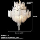 GobekUsa LED Flower Tassels Ceiling Chandelier for Living Room, Staircase - Elegant Villa Pendant Light