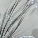 GobekUsa 1200TC Embroidery Egyptian Cotton Bedding Set 4pcs King Queen Solid Sheet Duvet Cover