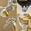 GobekUsa Golden Horse Sculptures: Home & Office Decor Ornaments