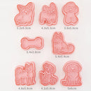GobekUsa 3D Dog Cookie Cutters Set, Biscuit Mold, Decorating Tools, DIY Cartoon Press