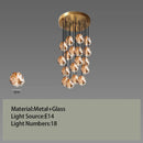 GobekUsa Glass LED Chandelier for Ceiling Suspension in Postmodern Style