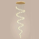 GobekUsa Gold Acrylic Chandelier - Modern Staircase LED Lighting
