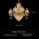 GobekUsa Luxe Crystal Chandelier: Elegant Copper Living Room Dining Candle Light
