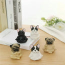 GobekUsa Bulldog Resin Statue Yoga Sculpture Miniature Figurine Home Garden Decor
