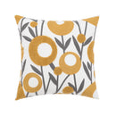 GobekUsa Daisy Yellow Floral Geometric Pillow Cover - Soft Cozy Embroidery for Living Room