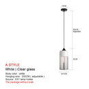 GobekUsa Black Glass Pendant Lights: Modern Nordic Chandelier for Dining Room, Kitchen, Bedroom, and Restaurant