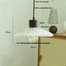 GobekUsa Clear Glass LED Pendant Light Fixture Wood Hanging Lamp