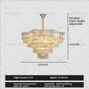 GobekUsa Light Crystal Chandelier: European Style for Living, Dining & Study Rooms