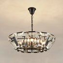 GobekUsa Black Crystal Pendant Chandelier for Home Decor Luxe Lighting