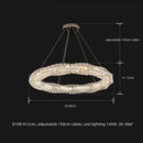 GobekUsa Dimmable Crystal Chandelier Pendant Light for Modern Luxury Living Room.