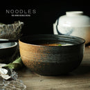 GobekUsa Japanese Ceramic Ramen Bowl Set - Noodle Soup & Rice Bowl with Lid