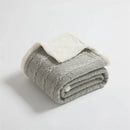 GobekUsa Cable Knit Sherpa Blanket - Nordic Elegance for Autumn & Winter