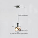 GobekUsa Iron Marble LED Pendant Light Fixture Modern Hanging Lamp Interior Decor