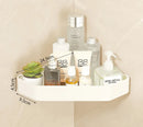 GobekUsa Bathroom Set: Cream White Shelf, Towel Rack, Paper Holder, Brush Holder & Hardware