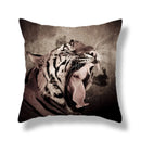 GobekUsa Brave Tiger Pattern Print Pillowcase, Super Peach Skin Cushion Cover