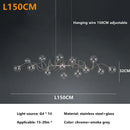 GobekUsa LED Glass Pendant Chandelier for Living Room Dining Bedroom Cafe
