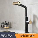 GobekUsa Black Pull Out Kitchen Faucet with Waterfall Stream Sprayer Head