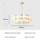 White Wabi Sabi Acrylic Pendant Chandelier