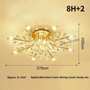 GobekUsa Crystal Ceiling Chandelier LED Light Fixture for Living Room Bedroom Kitchen