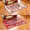 GobekUsa Knitted Cotton Throw Blanket with Tassel - Geometric Bohemian Design