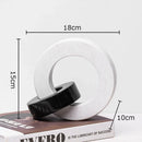 GobekUsa Ceramic Knot Sculpture Marble Round Ring Abstract Desk Decor Craft
