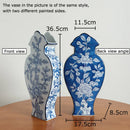 GobekUsa Blue & White Porcelain Vase Pot for Stylish Room Aesthetic Decor & Flowers