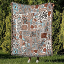GobekUsa Cozy Nordic Camping Blanket and Sofa Cover – Boho Outdoor Line Blanket for Home and Hotel Decor