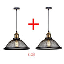 GobekUsa Black Iron Net-Cage Kitchen Pendant Light with LED for Bedroom & Living Room
