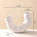 GobekUsa Geometric Ceramic Flower Vase for Stylish Home Decor & Flower Arrangement