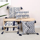 GobekUsa Ethnic Geometric Printed Tufted Tassels Cushion Cover for Sofa Living Room