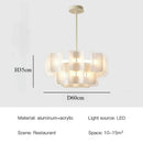 White Wabi Sabi Acrylic Pendant Chandelier