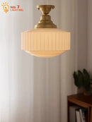 GobekUsa Brass Glass Pendant Lights LED E27 Gold Lustre Ceiling Lamp