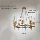 GobekUsa Copper & Glass Chandelier - Luxury Lighting Fixture for Living, Dining, Bedroom - Dimmable