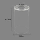 GobekUsa Clear Glass Cylinder Lamp Shade for E27 E26 Socket - Vanity Chandelier Floor Light